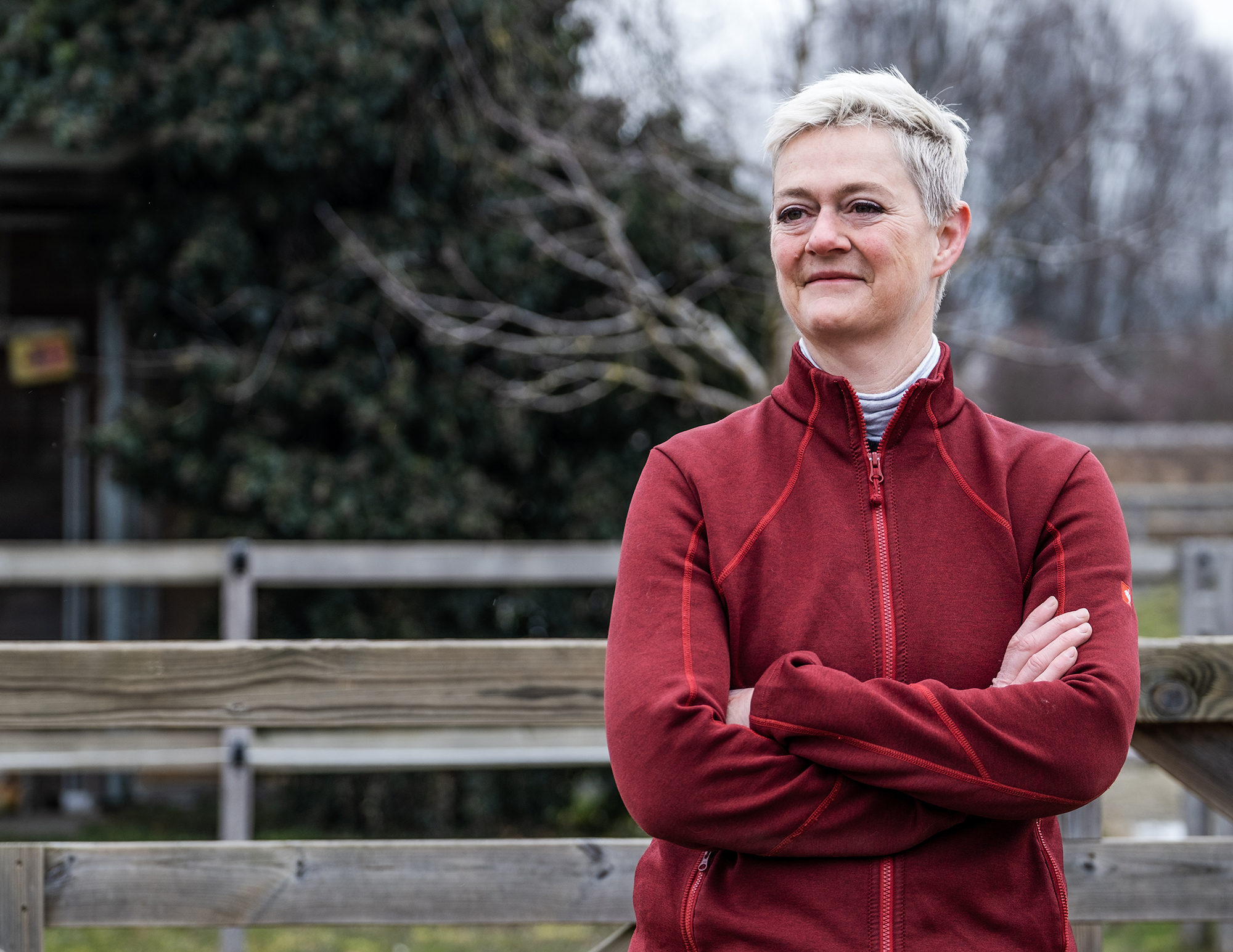 Barbara Knutti bei der Arbeit als Tiermedizinerin